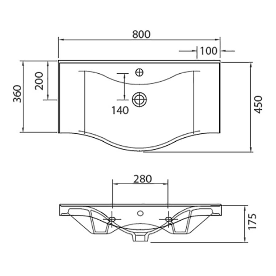 Νιπτήρας Κρεμαστός Karag Basic 7080 80x45cm inoxdesign gr