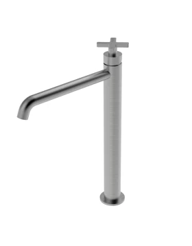 Μπαταρία Νιπτήρος La Torre Elle Cross 38016-110 Inox Brushed (Ύψος 31.3cm)