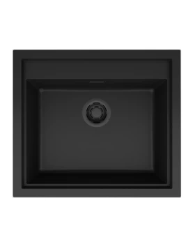 Νεροχύτες Γρανίτη Elleci σειρά Sintesi 105 Μαύρο Black K86 (57x50cm)