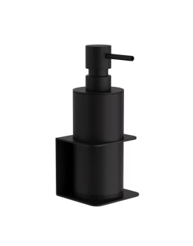 Επιτοίχιο Dispenser (350ml) - Matt Black, Pam & Co, W7,5 x D7 x H19 (cm), 81-403