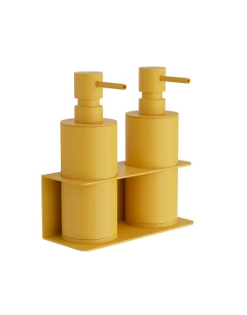 Επιτοίχιο Διπλό Dispenser Επαγγελματικό - Matt Yellow, Pam & Co, W17 x D7 x H19 (cm), 83-603