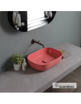 Νιπτήρας Επικαθήμενος Scarabeo Glam 502-1804-820 Peach Glossy (56x39cm)