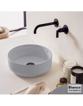 Νιπτήρας Επικαθήμενος Bianco Ceramica Etna 508-33036-440 Stone Grey (Φ.36cm)