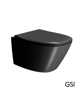 Λεκάνη κρεμαστή GSI Modo Swirl 500-841500SC-401 Μαύρο Ματ (52cm)