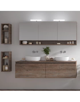 Έπιπλο με 2 Συρτάρια Premium Line Ganza Brown Wood (155x45cm)