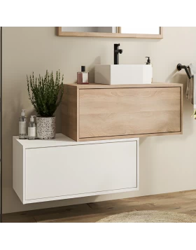 Έπιπλο με 2 Συρτάρια Premium Line White & Honey Wood (80x46.5cm)