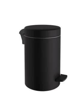 Χαρτοδοχείο 10 Lit Soft Close, No Inner Bucket - Matt Black, Pam & Co, Ø20 x H37 (cm), 2037-403