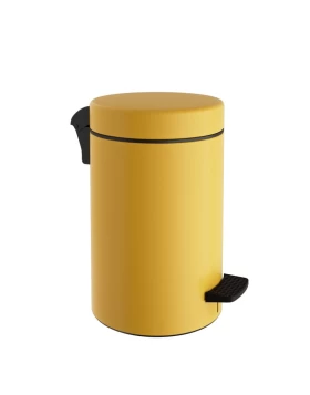 Χαρτοδοχείο 10 Lit Soft Close, No Inner Bucket - Matt Yellow, Pam & Co, Ø20 x H37 (cm), 2037-603