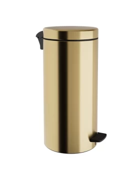 Χαρτοδοχείο 25 Lit Soft Close, No Inner Bucket - Brushed Gold, Pam & Co, Ø25 x H55 (cm), 2553-023