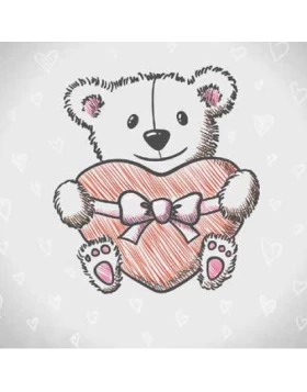 Ρόλερ σκίασης Παιδικά σειρά Αρκουδάκι Καρδιά E325