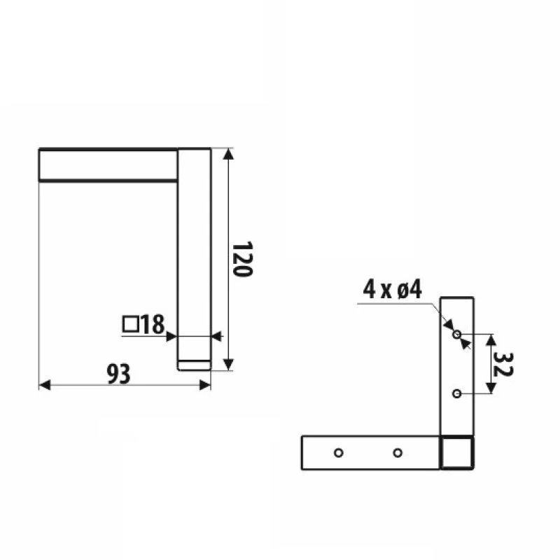 Πόδια Επίπλων Roline σειρά 0208-120 Χρυσό Ματ (Ύψος 12cm)