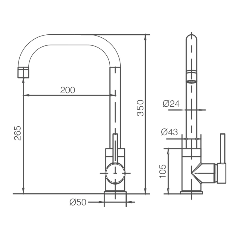 Μπαταρία Κουζίνας Imex Loira GCR004 σε Χρωμέ (Ύψος 35cm)