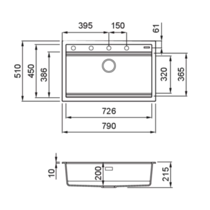 Νεροχύτες Γρανίτη Elleci σειρά Best Workstation 130 Λευκό White K96 (79x51cm)