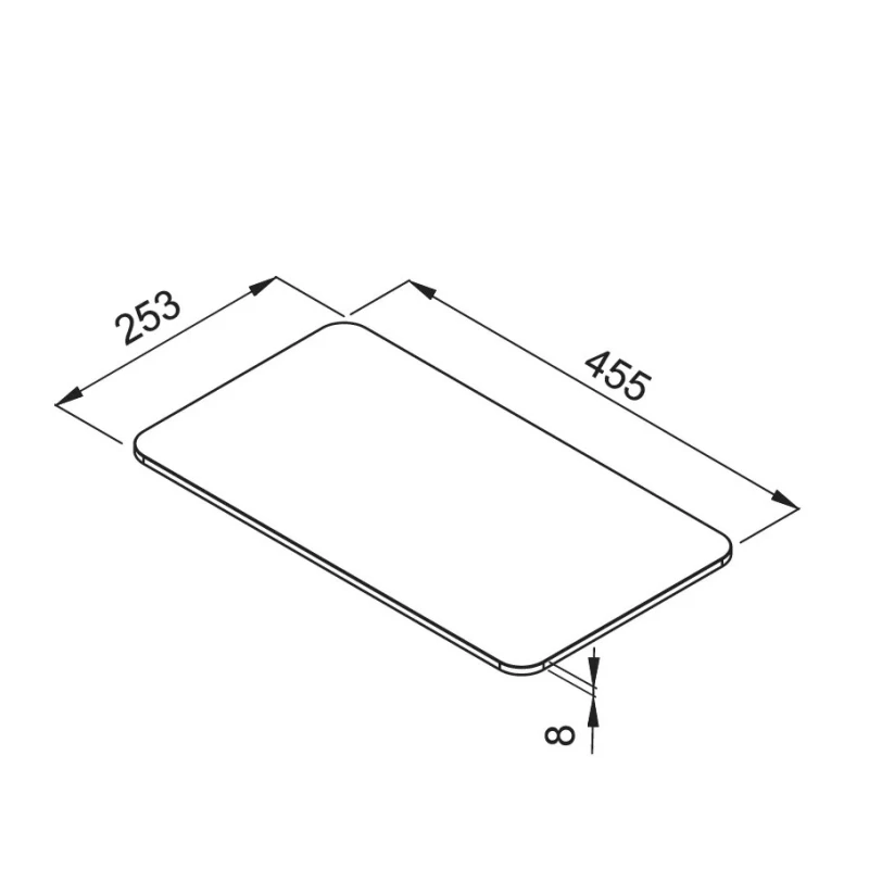 Επιφάνεια Κοπής Elleci Spazio Μαύρο ATH123BK (25x45cm)