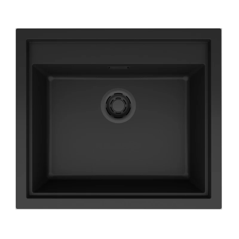 Νεροχύτες Γρανίτη Elleci σειρά Sintesi 105 Μαύρο Black K86 (57x50cm)