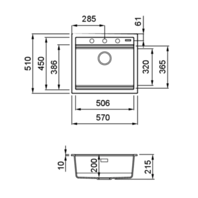 Νεροχύτες Γρανίτη Elleci σειρά Best Workstation 105 Λευκό White K96 (57x51cm)