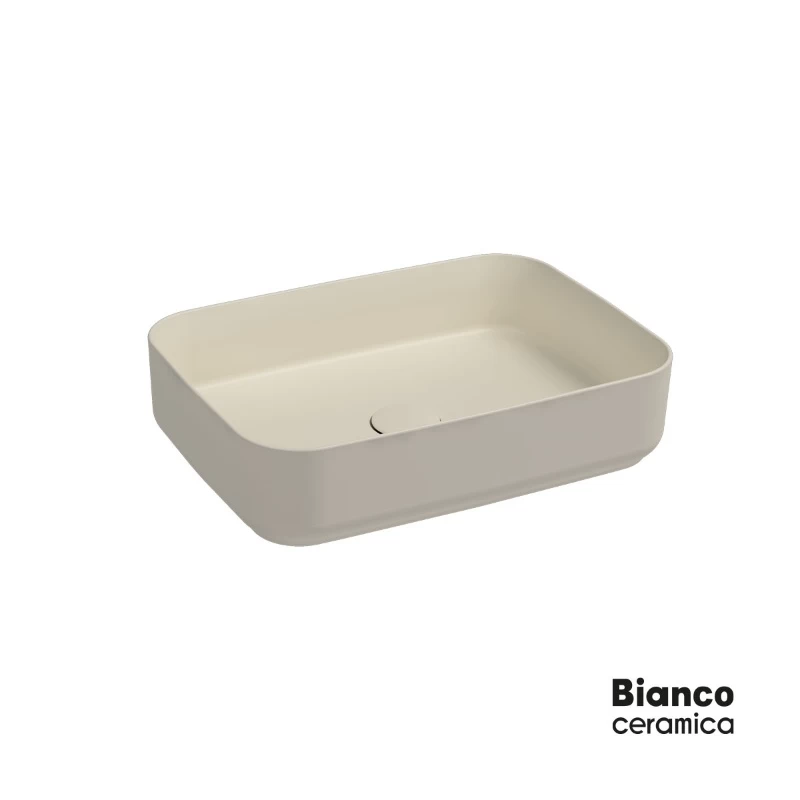 Νιπτήρας Επικαθήμενος Bianco Ceramica Punto 34050-311 Ivory Matt (50x36cm)