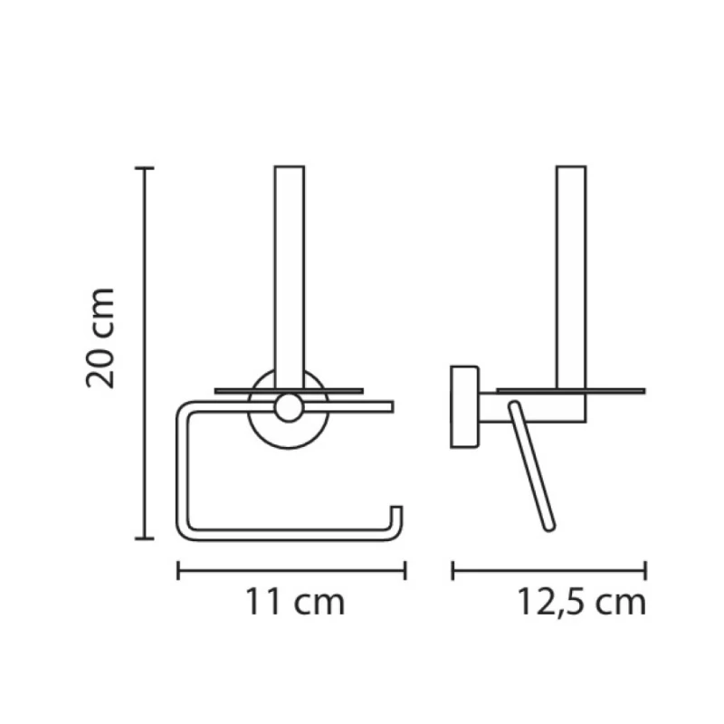 Χαρτοθήκη Karag Moderno Chrome 2428 Inox (Αυτοκόλλητο ή Βιδωτό)