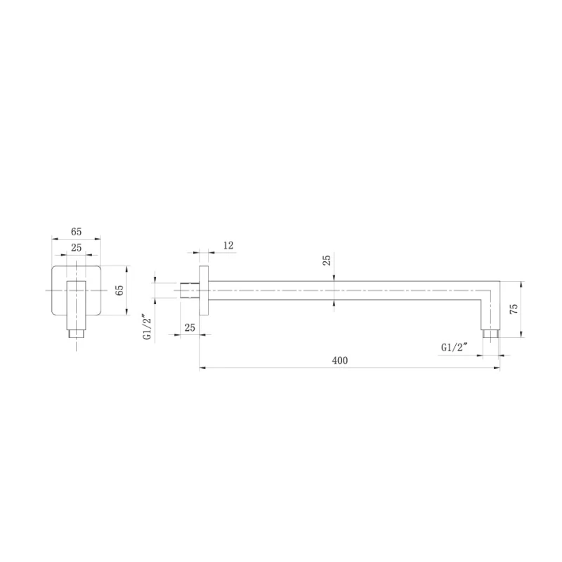 Βραχίονας Karag σειρά CFG08 Χρωμέ (40cm)