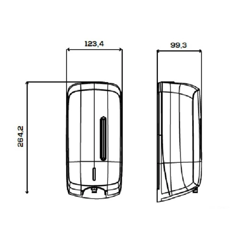 Σαπουνοθήκη Αυτόματη 1000ml Jofel ACR93050 Λευκή Ματ (12.3x26.4x9.9cm)