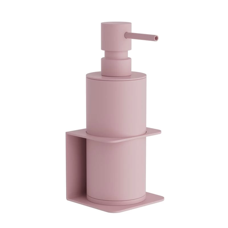 Επιτοίχιο Dispenser (350ml) - Matt Pink, Pam & Co, W7,5 x D7 x H19 (cm), 81-303