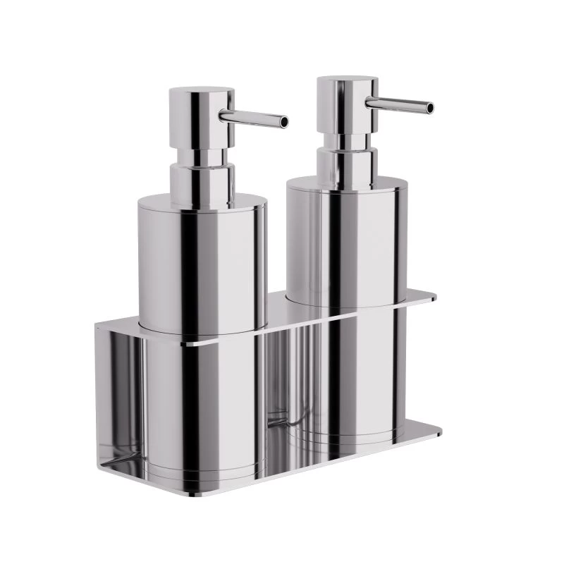 Επιτοίχιο Διπλό Dispenser Επαγγελματικό - Chrome, Pam & Co, W17 x D7 x H19 (cm), 83-001