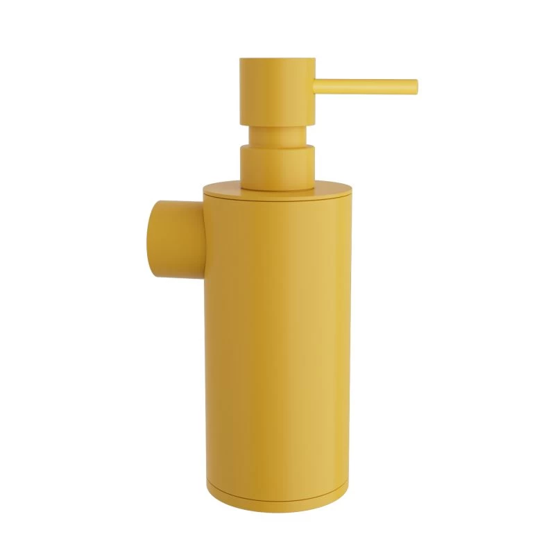 Επιτοίχιο Dispenser (350ml) - Matt Yellow, Pam & Co, Ø6 x H19 (cm), 87-603