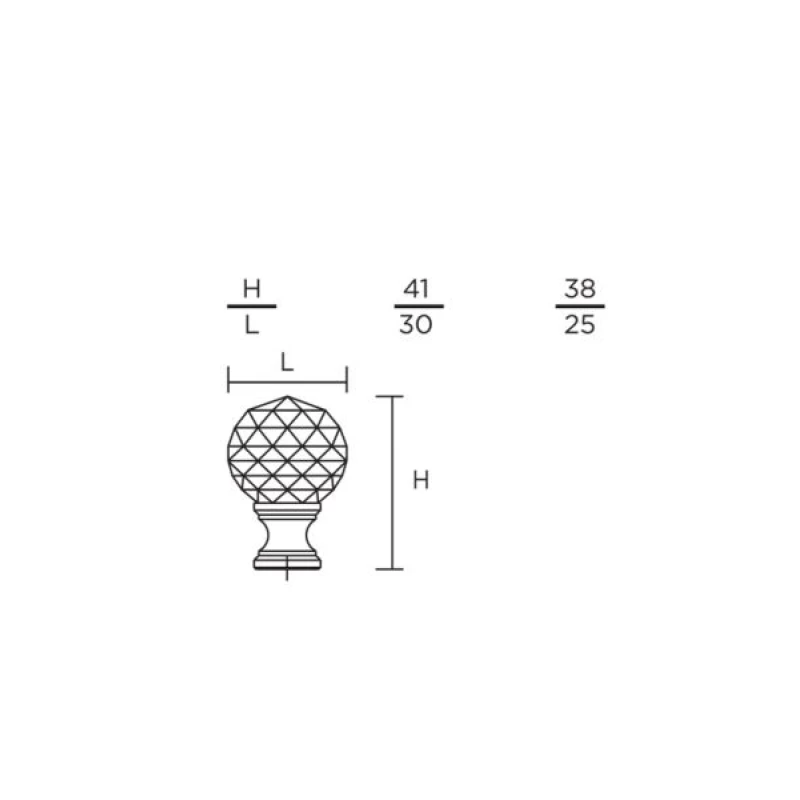 Πόμολα Επίπλων Convex σειρά 0105 Χρώμιο (Φ.25 ή Φ.30)