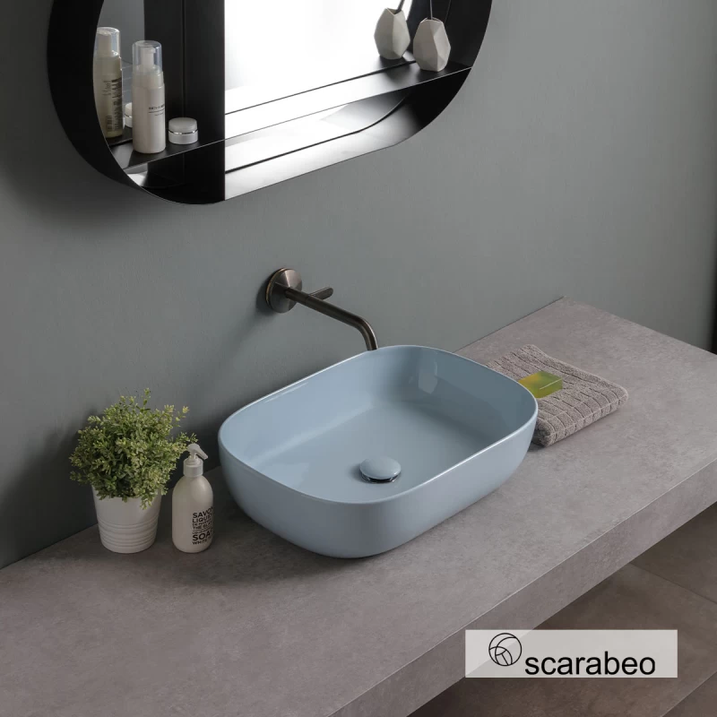 Νιπτήρας Επικαθήμενος Scarabeo Glam 502-1804-620 Air Glossy (56x39cm)