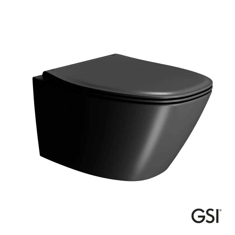 Λεκάνη κρεμαστή GSI Modo Swirl 500-841500SC-401 Μαύρο Ματ (52cm)