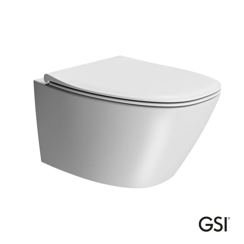 Λεκάνη κρεμαστή GSI Modo Swirl 500-841500SC-301 Λευκό Ματ (52cm)