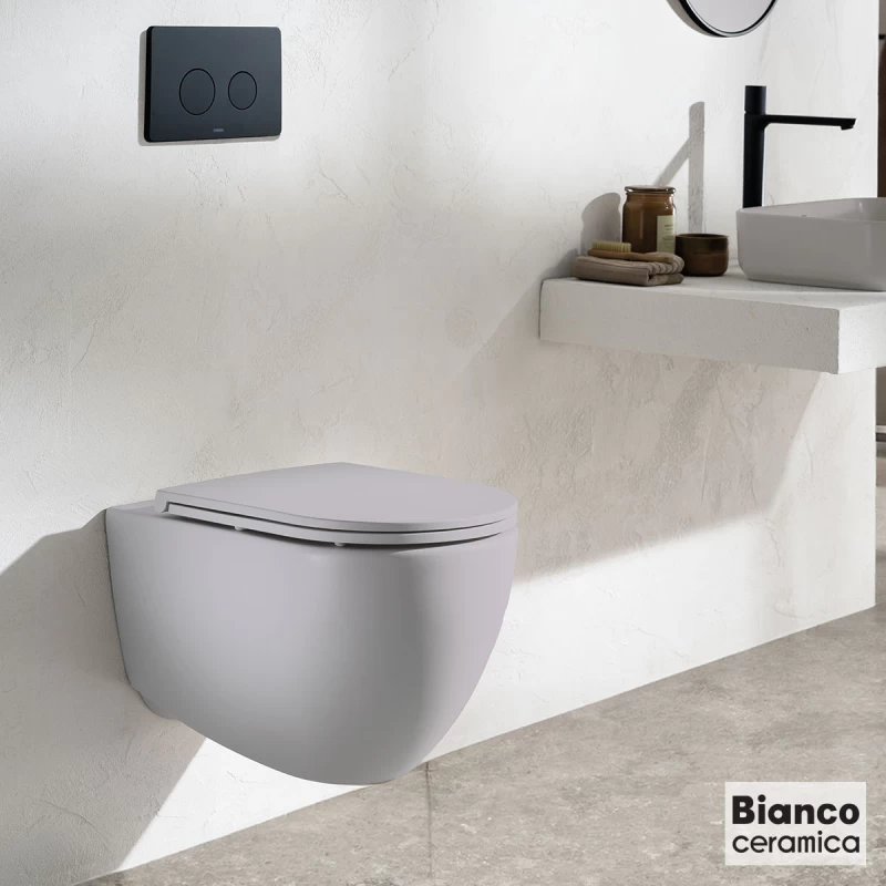 Λεκάνη κρεμαστή Bianco Ceramica Lenta 508-381600C-440 Stone Grey (53cm)