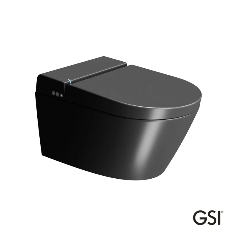 Λεκάνη κρεμαστή GSI Pura Swirl 500-7418K-401 Ardesia (με Ενσωματωμένο Ηλεκτρονικό Κάλυμμα Μπιντέ)