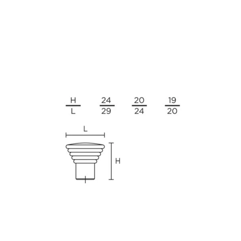 Πόμολα Επίπλων Convex σειρά 0163 Όρο ματ (Φ.20 ή Φ.24 ή Φ.29)