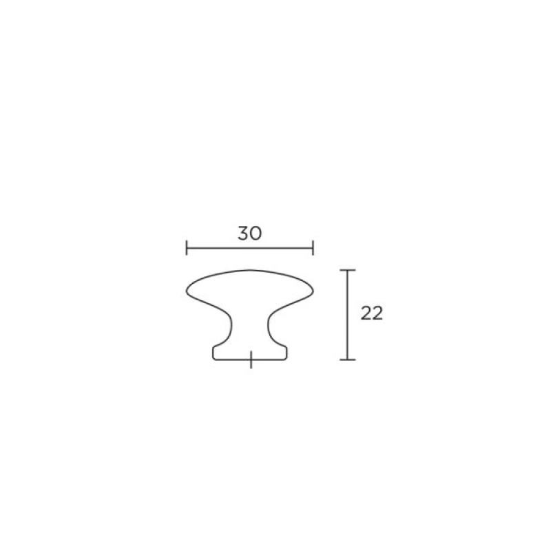 Πόμολα επίπλων Φ.30 Convex σειρά 0228 Όρο ματ