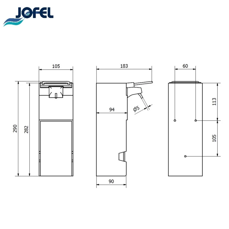 Σαπουνοθήκες Dispenser Jofel σειρά AC14000 σε Λευκό 