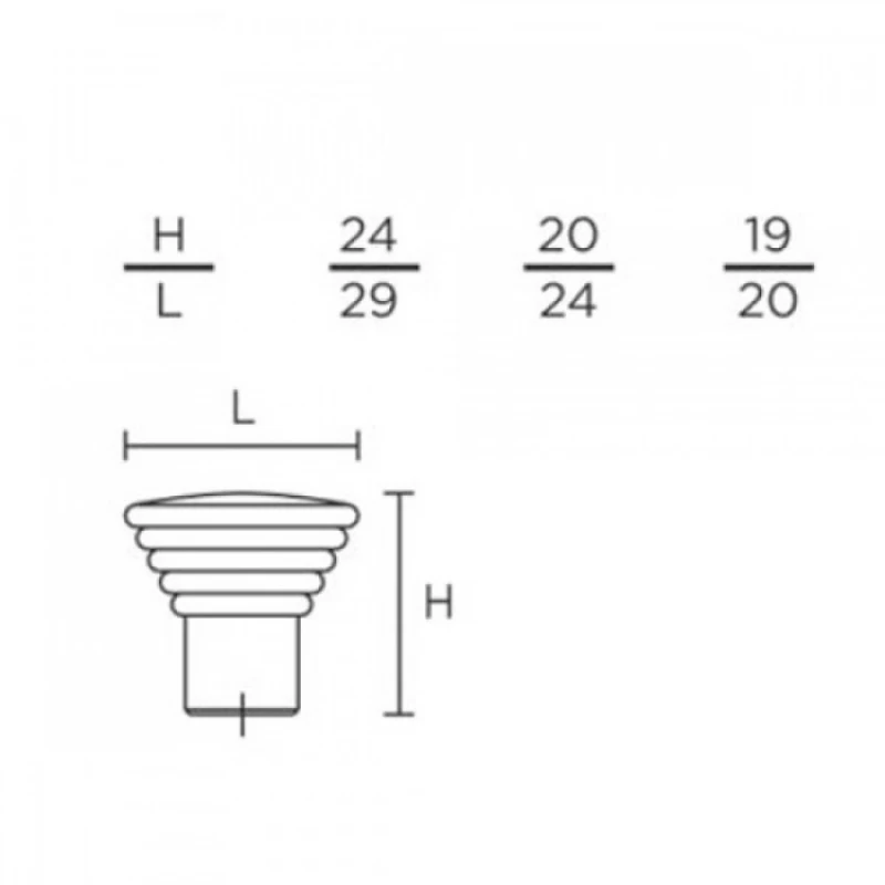 Πόμολα Επίπλων Convex σειρά 0163 Αντικέ ματ (Φ.20 ή Φ.24 ή Φ.29)