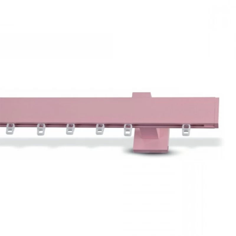 Μεταλλικό κουρτινόξυλο ροζ σιδηρόδρομος slim line