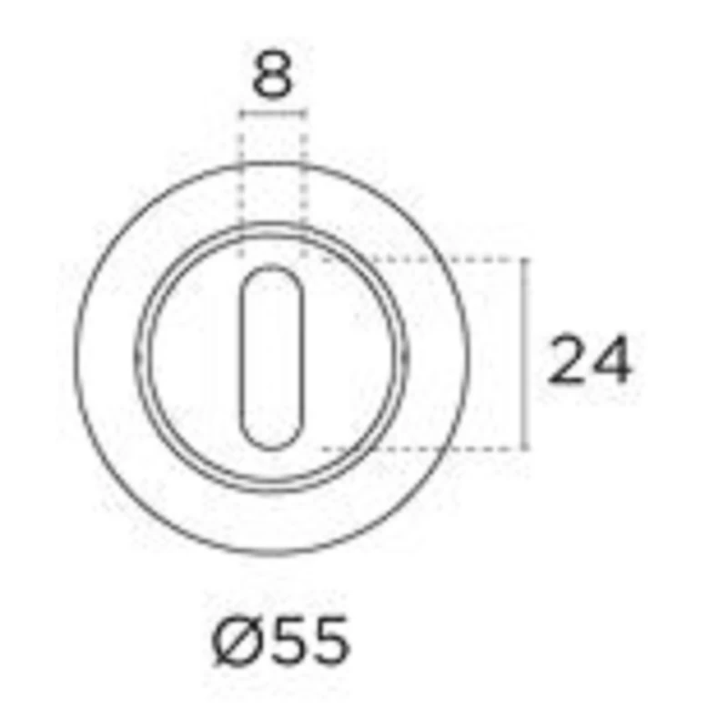 Ροζέτες Επιστόμια Convex σειρά 485 Νίκελ ματ-Χρώμιο