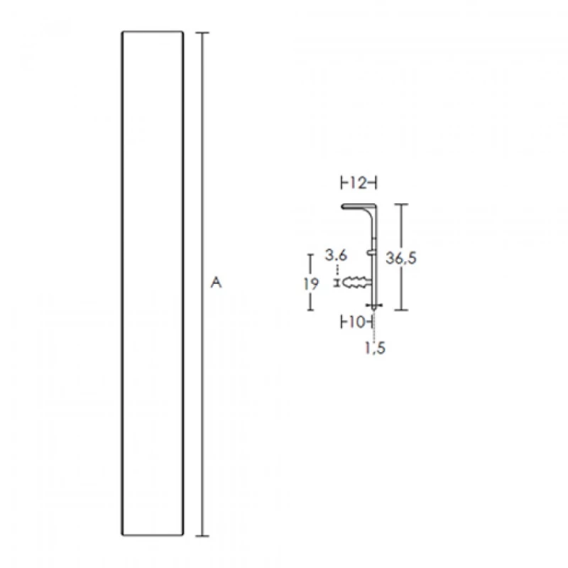 Λαβές Επίπλων Varial σειρά 1006 Inox ματ (σε 9 διαστάσεις)