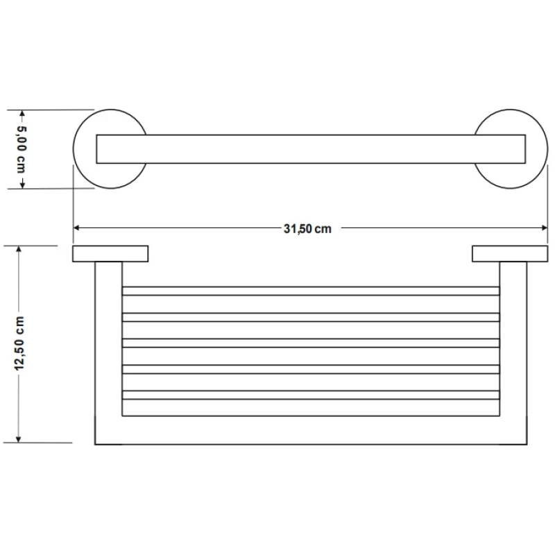 Σπογγοθήκες Μπάνιου Sanco σειρά Corner A3-22743 Χρωμέ (Μήκος 32cm)