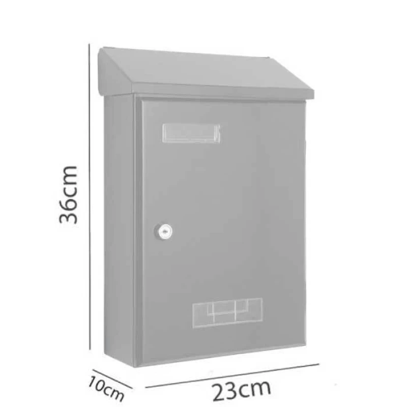 Γραμματοκιβώτια Κατοικιών Eco σειρά 0081 σε Μαύρο Ματ (36x23x10cm)