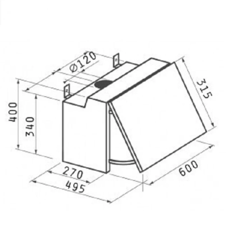 Απορροφητήρας Pyramis Πτυσσόμενος Turbo με Μεταλλικά Φίλτρα 60cm Λευκό -(065023701)