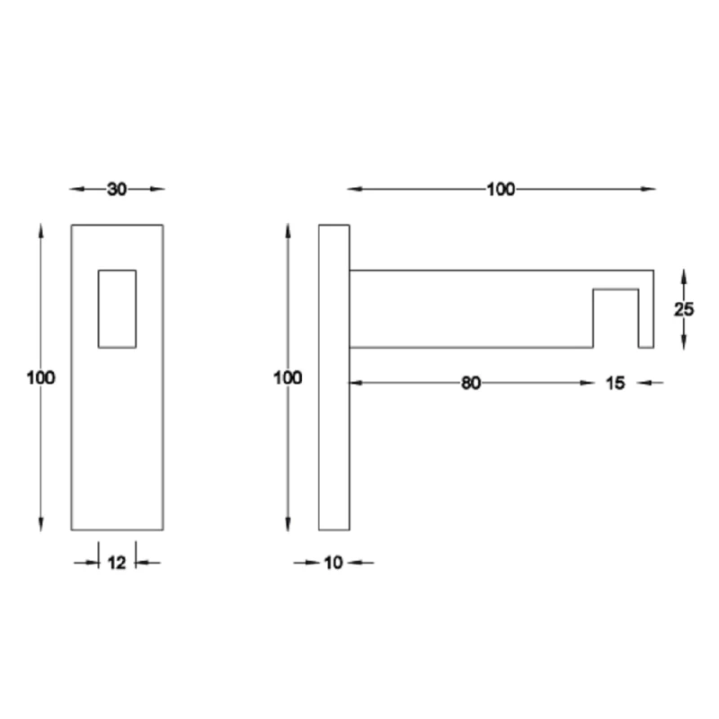 Κουρτινόξυλα Σιδηρόδρομοι Elegant K64-10101 Νίκελ ματ