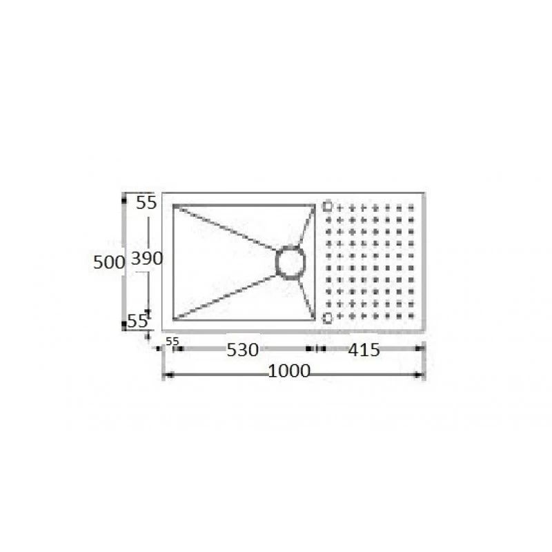 Νεροχύτες Sanitec 10906 Punto Quantra (100x50cm) Σατινέ 