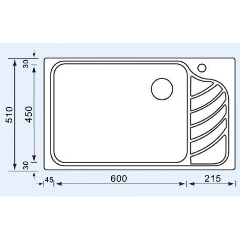 Νεροχύτες Sanitec 11753 Eureka (86x51cm) Σατινέ 