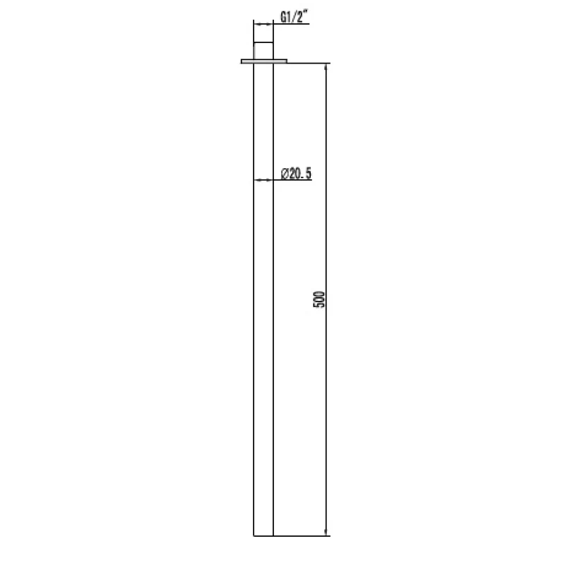 Βραχίονας Karag σειρά 9J Μαύρο ματ (50cm)