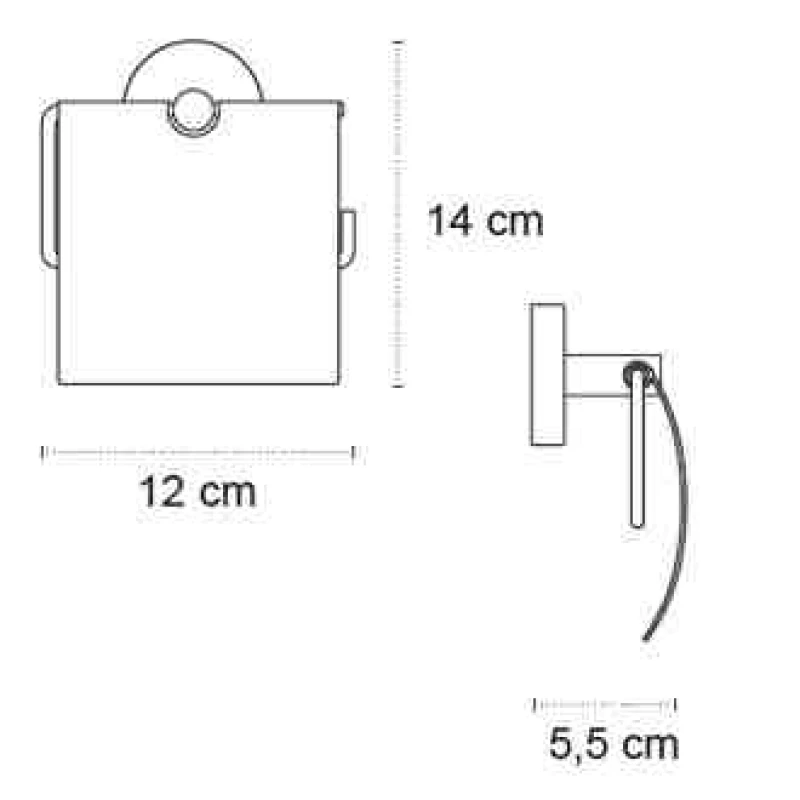 Χαρτοθήκη Karag Uno Chrome 1403 Inox (Αυτοκόλλητο ή Βιδωτό)