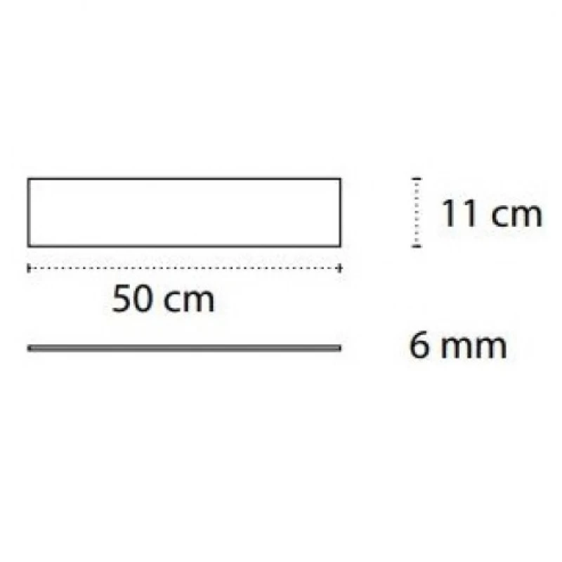 Γυάλινη Εταζέρα 50cm Karag Mensole 0650 (Διάφανο ή Ματ Κρύσταλλο)