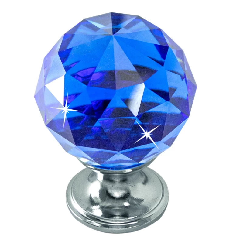 Πόμολα Επίπλων Crystal σειρά 4581 σε Μπλε Κρύσταλλο